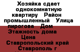 Хозяйка сдает однокомнатную квартиру › Район ­ промышленный › Улица ­ пирогова › Дом ­ 102/1 › Этажность дома ­ 7 › Цена ­ 8 000 - Ставропольский край, Ставрополь г. Недвижимость » Квартиры аренда   . Ставропольский край,Ставрополь г.